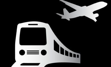 train and plane silhouette