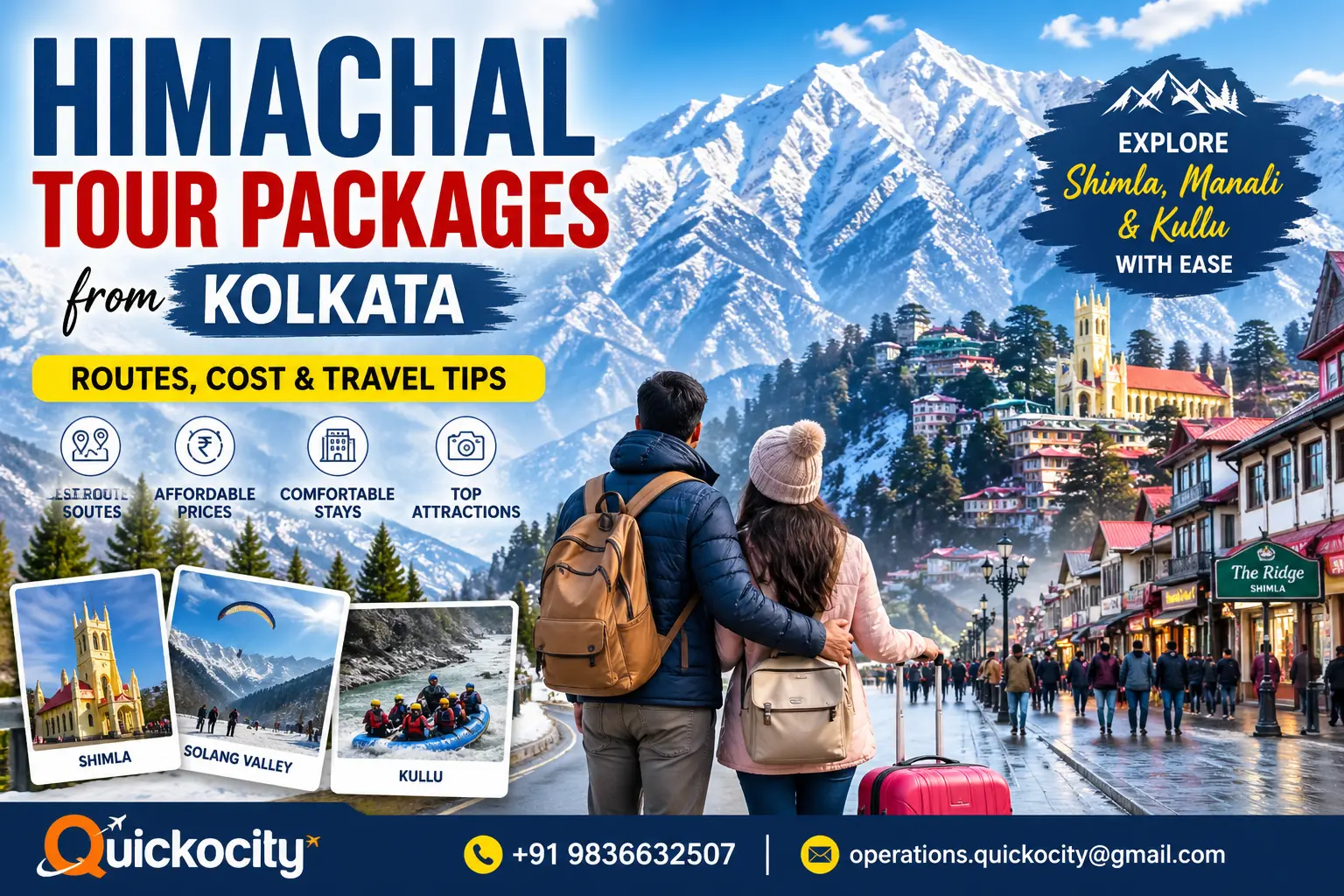 Himachal Tour Packages from Kolkata Cost Routes and Tips