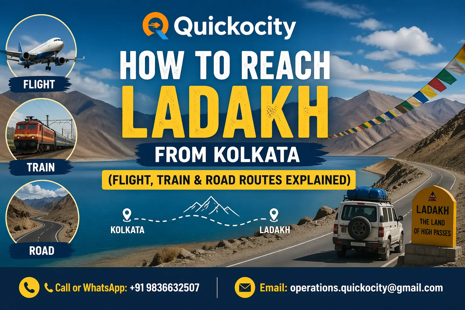 Kolkata to Ladakh Tour Package
