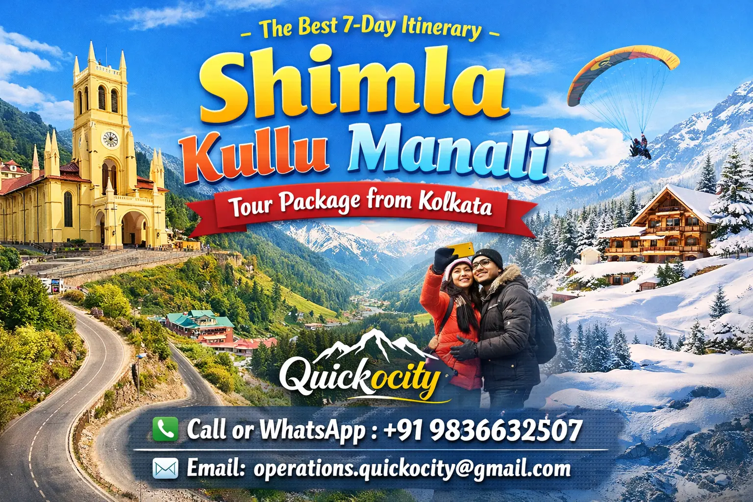Shimla Kullu Manali Tour Package from Kolkata