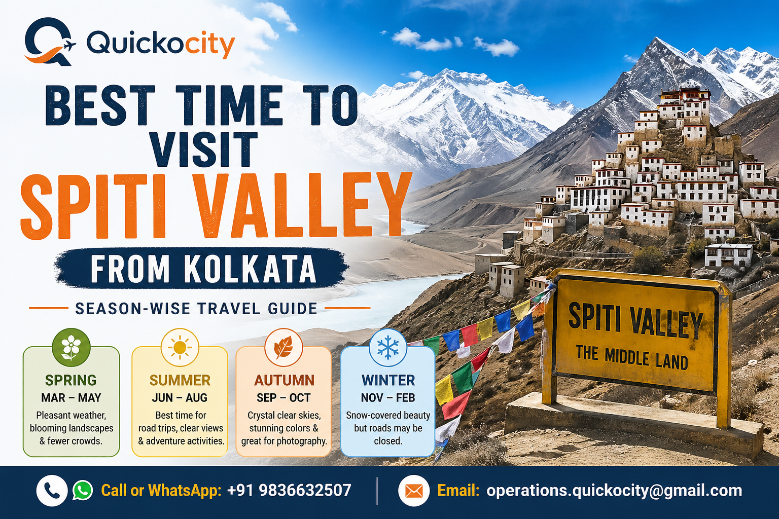 Spiti Valley holidays from Kolkata